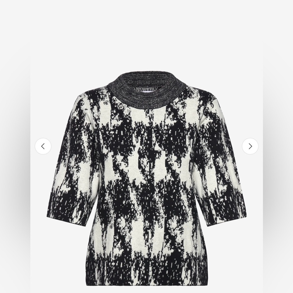 Day Birger et Mikkelsen Black and White abstract short sleeved sweater size S